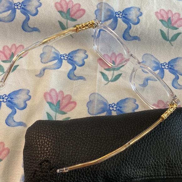 Chrome Hearts Hard Transparent Gold Cross Sunglasses - Picture 2 of 6